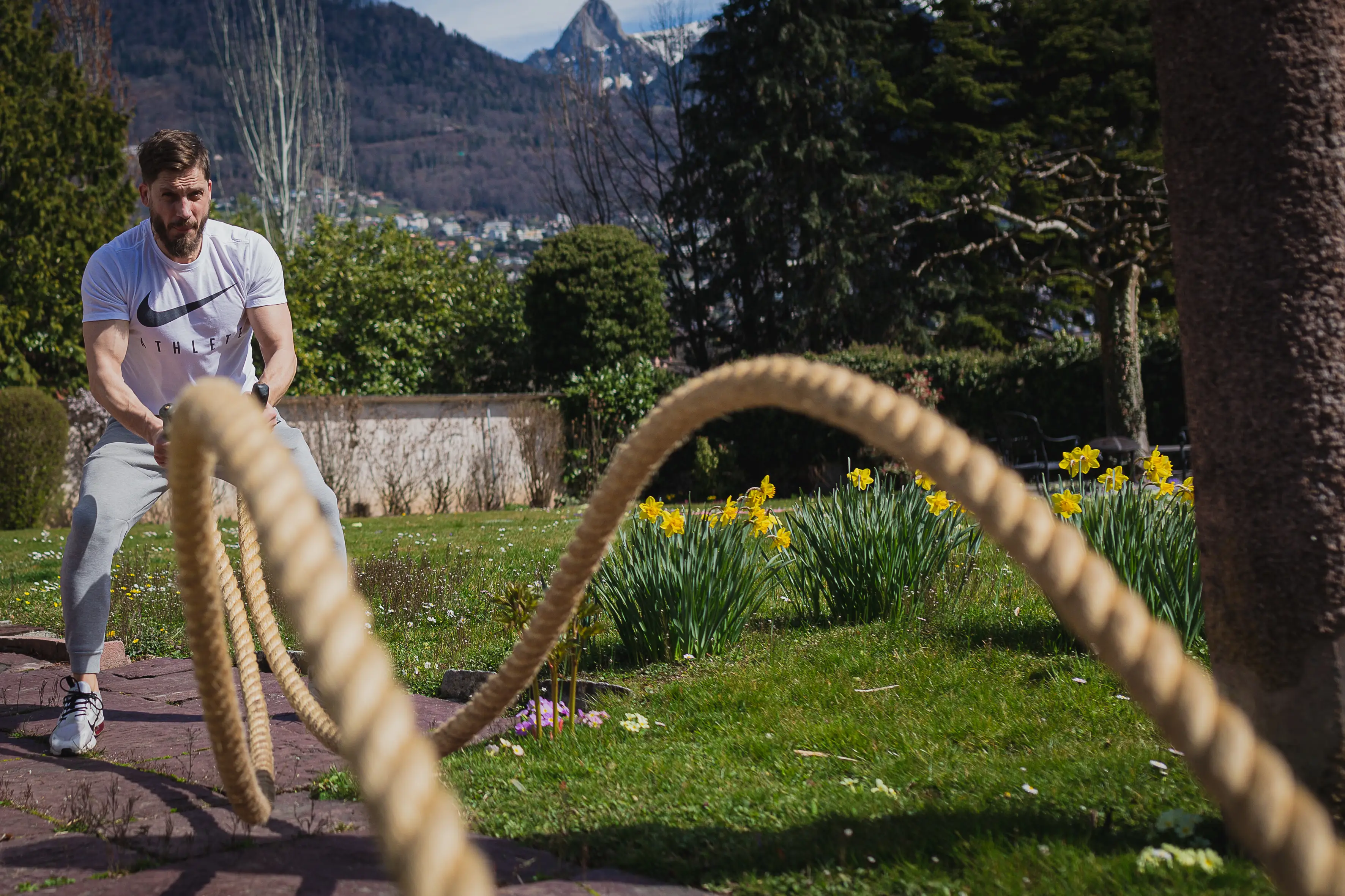 Alex Hofmann beim Outdoor-Training